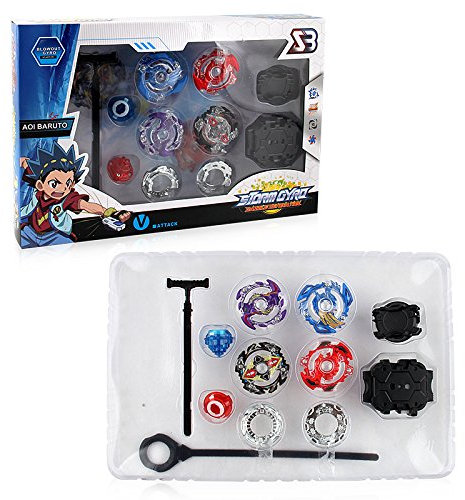 OBEST NIU Kreisel Kampfkreisel 4d System Spielzeug Satz Launcher Griff Grip Beste Geschenk für Kindertag, Ostern, Weihnachten, Geburtstag und Neues Jahr (Storm Gyro Bb804a)