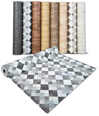 casa pura Mosaic Effect Vinyl – Flooring | PVC Decking Roll | Non-Slip Laminate Surface | Floor Covering – Laminate Floor Covering - Mosaic Effect Aqua - 100x100 cm