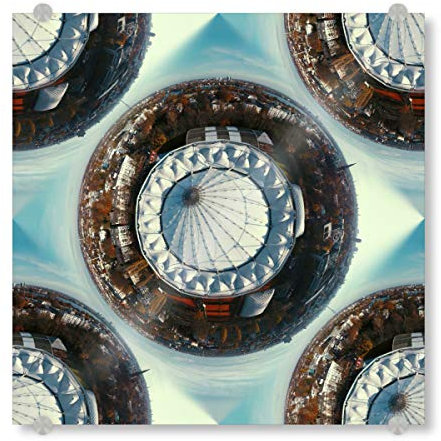 artboxONE Acrylglasbild 20x20 cm Städte Tennisstadion Hamburg - Mosaik - Bild Hamburg City Court