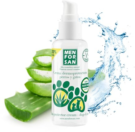 MENFORSAN Crema hidratante dermoprotectora para Perros y Gatos 60ml, con Aloe Vera 100% Natural de Cultivo ecológico