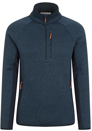 Mountain Warehouse Treston Mens Half-Zip Fleece Jumper Navy (Half Zip) M