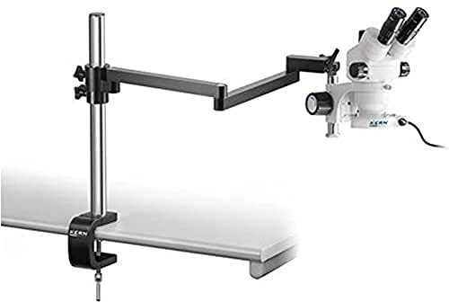 KERN KP-5288 Stereomikroskop-Set Trinokular, 0,7-4,5x; Doppelarm-Ständer Platte, LED-Ring