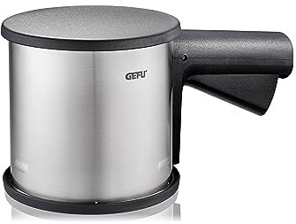 GEFU Mehl- & Puderzuckersieb SIVA | Einhand-Sieb mit feinmaschigem Edelstahlfilter | Verschließbar, präzises Dosieren, 400g Kapazität