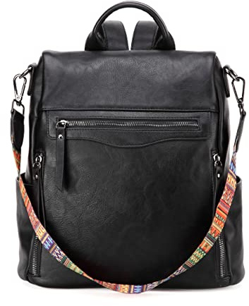 RAVUO Sac à Dos Femmes, Anti-vol Sac a Dos en Cuir PU Mode Sac à Dos pour Dames Convertible Sac à Dos Cartables Trois Façons