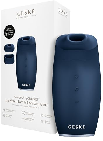 GESKE | SmartAppGuided™ Lip Volumizer & Booster | 6 in 1 | Quick Lip Plumper | Lippenbooster vollere Lippen | Lippenauffüller & Lippenvergrößerer automatisch | Vergrößerung Lippen Volumen Selfie