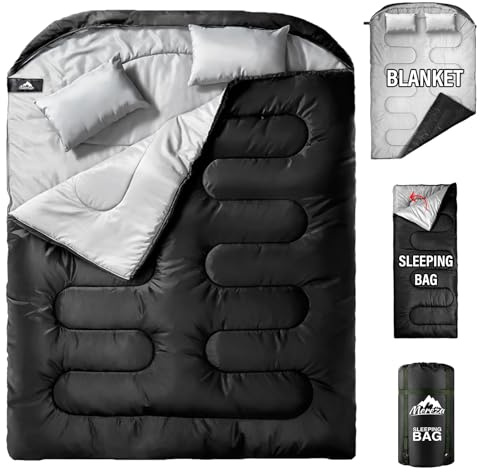 Sac de couchage double 3 kg (noir)