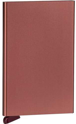 Secrid Card Protector Color Rose Kartenetui aus Aluminium für 4 Karten mit oder 6 Karten ohne Prägung, Maße: 10,2 x 6,3 x 0,8 cm, C-Rose