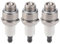 3Pcs Rj19lm Spark Plug, 4-Stroke Spark Plugs Universal Replacement Accessories for Lawn Mower & Brush Cutter Hedge Trimmer Gasoline Engine