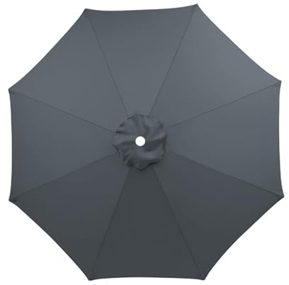 XQZMD Parasol Replacement Canopy - Sun Umbrella Fabric Cover with 6/8 Ribs, 2.7m/3m Garden Canopy Cover Top for Patio Umbrella