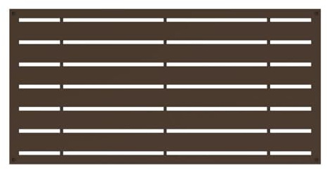 2 ft. x 4 ft. Boardwalk Umber Decorative Screen Panel