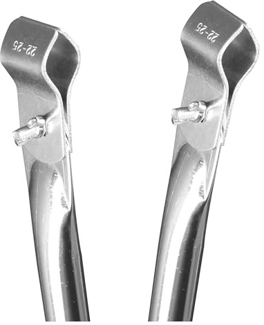 2 STÜCK - Stahl Zeltstange - mit 2X Klemmen - teleskopierbar 75-125cm - Ø22/19mm - 2 Teile - Dachauflagestange - leicht - stabil - Ersatz Gestänge für Zelt Vorzelt Camping Zubehör Teleskopstange 2tlg