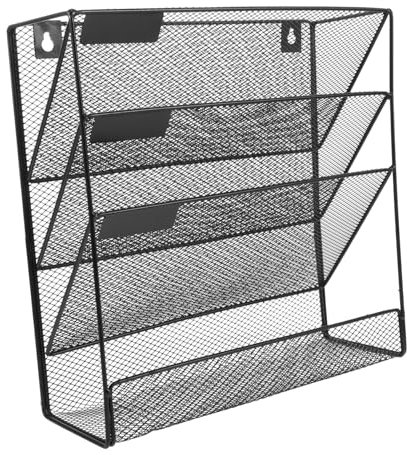 HOODANCOS Wandmontierter Multifunktionaler Datei-organizer Metall Für Büro Und Zuhause Platzsparender Dokumentenhalter Für Zeitschriften Und Broschüren