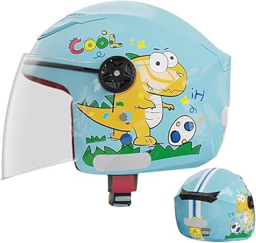 Motorrad-Halbhelm Für Kinder Im Alter Von 3–14 Jahren, DOT-Geprüfter Straßenhelm Für Jungen Und Mädchen, Go-Kart-, Dirtbike- Und Elektroroller-Vierradhelm, Moped- Und ATV-Helm C,55-57cm