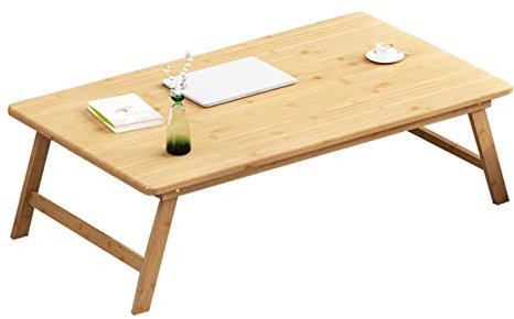 Tragbarer Bambus-Laptop-Schreibtisch, faltbarer Betttisch zum Lesen, Zeichnen, Schreiben und Arbeiten, stabiler Ständer, Tablett, Tisch, Braun, modisches Design