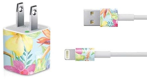 Skinit Decal Other Skin Compatible with iPhone Charger (5W USB) - Tropical Daze Design