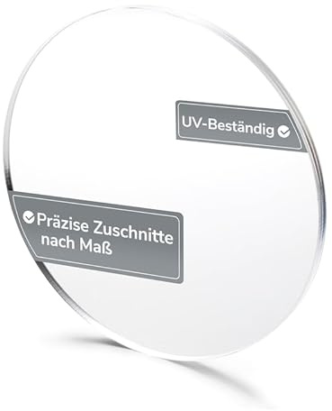 MyAcryl - Acrylglas Platte Kreiszuschnitt rund 3 mm Materialstärke, 600 mm Ø - Hochtransparente Acrylglasscheibe robust & bruchfest - Langlebige Acrylplatte multifunktional & UV- Beständig