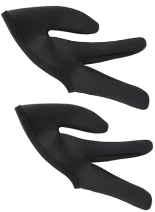 VALICLUD 2stücke Dreifinger-handschuhe Für Lockenstäbe Hitzebeständige Fingerschutz Zum Glätten Und Locken Von Haaren Verbrühungsschutz Leicht Und Rutschfest Für Und Salongebrauch