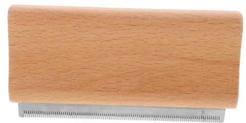 Toyvian Pferdehaarentfernungsbürste und Pferdepflegekamm aus Hartem Material 12,5cm Großer Holzgriff für Pferde Hunde und Katzen Nutztiere und Fellpflege