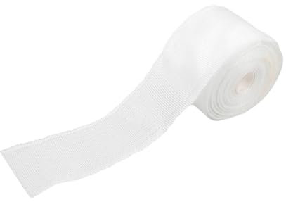 Alipis Fiberglass Cloth Strip Non-adhesive Roll 5cm x 30m Fiberglass Tape for Seam Repair Crack Joint Reinforcement Suitable for Boat Molding Wall Crack Fixing