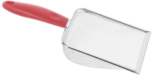 Toddmomy Pala Di Sabbia Per Scavare Bombardamento Maglia Spiaggia Notizia in Anticipo Sandbox Pala a Rete Conchiglie Strumento Pala All'aperto Comoda Pala Pp Rosso