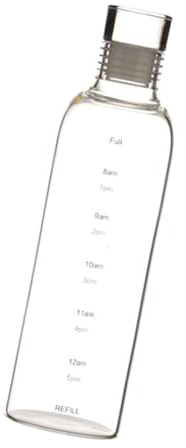 Taza de vidrio con marcas de tiempo, tazas portátiles para gestión de la salud con medidas precisas de tiempo y gestión de la salud