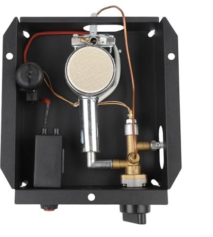 Quemador de repuesto para calentador de patio de gas con conjunto de control de 47,000 BTU para comodidad al aire libre, para calentadores de tubo de vidrio propano 3/8 macho (A)