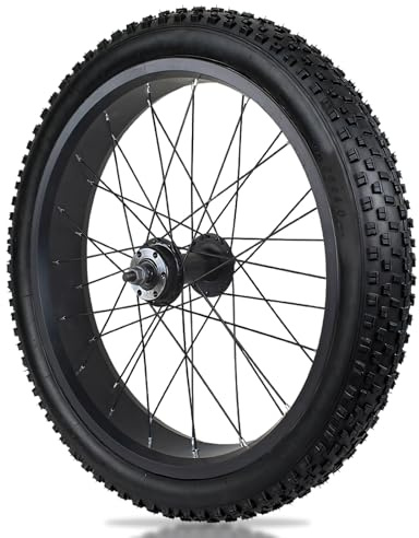 20/26 Zoll Fatbike-Hinterrad Mit 4,0-Zoll-Reifen Aluminiumlegierung Schnee-/Strandfahrradräder 36H Scheibenbremse 195mm Nabe Für 7/8/9/10-Gang-Freilauf(26in)