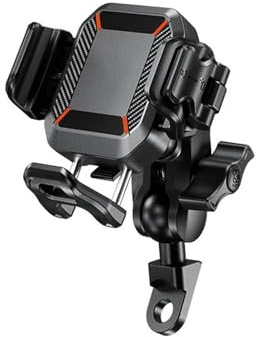 Motorcykelgaffelstamtelefonfäste Med Vibrationsdämpare Stöldskyddande Motorcykelmobilhållare 1s Låsfrigöring 5,4-7,2