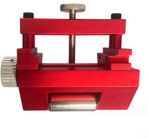 Vidonergy Guide d'affûtage à angle réglable pour burins à bois et rabot – Gabarit d'affûtage en alliage d'aluminium avec réglage à 30°, rouleau de 4,1 cm de large, (rouge)