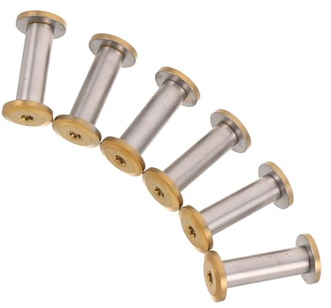 Gatuida 6 Tornillos Avellanados para Mangos de Cuchillos de Acero Inoxidable M4 5 Mm, Sujetadores para Bricolaje de Cuchillos de Cocina, Remaches para Reparación y Fijación Segura