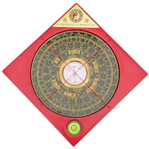 ABOOFAN Feng Shui Kompass Ornament 1 Stück aus Kupfer und Bakelit | Gradskala mit 1-grad Teilung, zur Deutung Geeigneter Orte, Retro Handwerkskunst für Familie