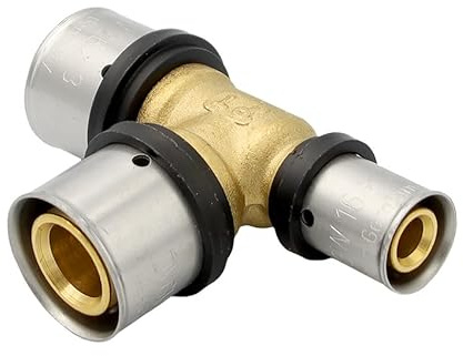 Pipetec Pressfitting T Stück 26x26x16 mm TH Kontur Verbundrohr, DVGW, TH-Profil