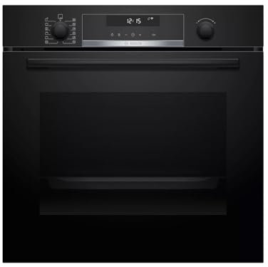 BOSCH - Horno Multifunción Pirolítico, 60 cm, Display LCD con mandos ocultables, Home Connect, Recetas pre-programadas, ClipRails, Serie 6, HBG5780B6