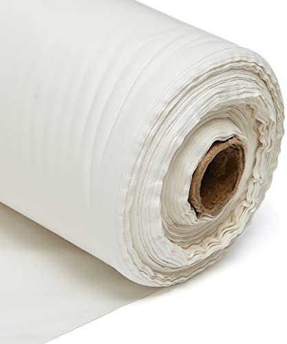 1m Ivory Polycotton Curtain Lining – Cream 50/50 Polyester Cotton Fabric, 155GSM 54” Inches 137cm Wide – Backing for Curtains, Blinds & Patchwork Quilts – Fabric by the Metre by Discount Fabrics