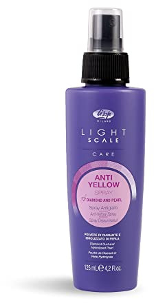 Lisap Hair Spray, Light Scale Hair Care Anti Yellow Spray & Heat Protectant Purple Toner for Blondes, Toning Blonde, White, Silver Hair & Highlights, Nourishing Hydrating for Brassy Tones, 4.23 fl oz