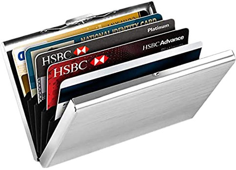 Kreditkartenetui, RFID-blockierendes Metall, Visitenkartenetui, antimagnetisch, Hartschale, für Männer und Frauen