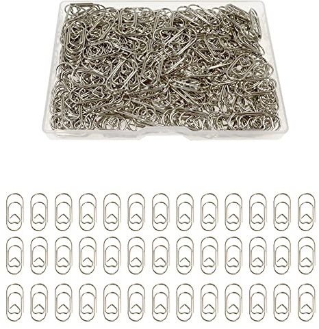 250 Stück Herz-Mini-Büroklammern, niedliche Metall-Büroklammern, herzförmige Büroklammern, Edelstahl-Büroklammern für Lesezeichen, Papier, Dokumentensortierung und Organisieren (Silber)