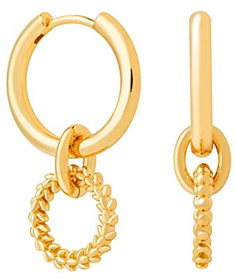 Daesar Ohrringe Hängend Silber 925 für Frauen, Ohrhänger Hängend Kranz Modeschmuck Ohrringe Damen Gold ohne Nickel