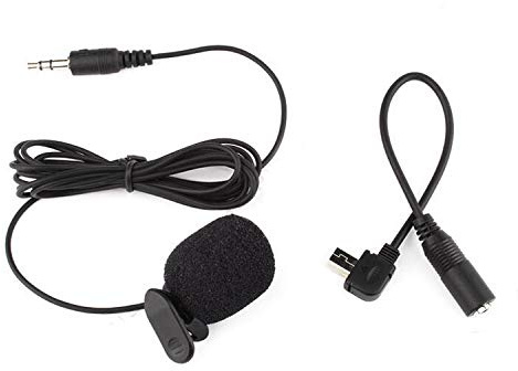 MASUNN Colore nero Mini Usb A 3.5Mm Microfono Adattatore Cavo di Trasferimento Cavo Per Gopro Hero 3 3 Plus 4 -Adattatore Filo + Microfono