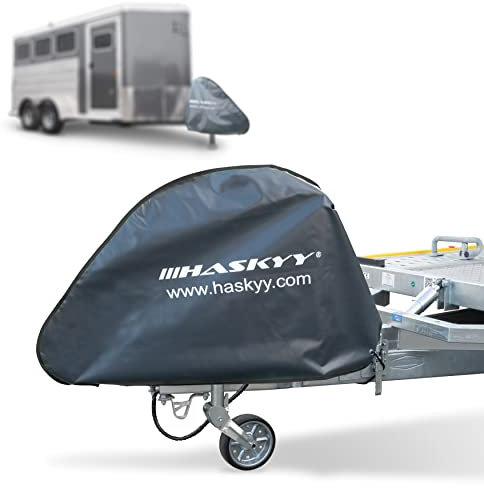 Haskyy Copertura per timone per rimorchio, roulotte, 130 x 75 cm, XXXL per rimorchi, roulotte, telone per camion, impermeabile, copertura universale per timone di traino