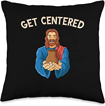 Get centered potteries potter wheel pottery funny Throw Pillow