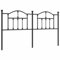 vidaXL Black Metal Headboard - Classic Style Bedroom Accessory, Constructed with Durable Powder-Coated Steel, Suitable for 180cm Wide Mattress, Assembly Required