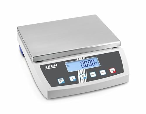 Kern FKB 65K1 Balance de table - Plage de pesée maximale : 65 kg - Lecture : 1 g - Argent, blanc, noir