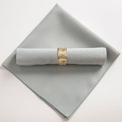 SYSUII Stoffservietten, 8er Pack weiche Stoffservietten Silber grau Servietten 48x48cm Serviette Tischdekoration Tischservietten Wiederverwendbare für Hochzeitsszene, Geburtstagsfeier Weihnachten