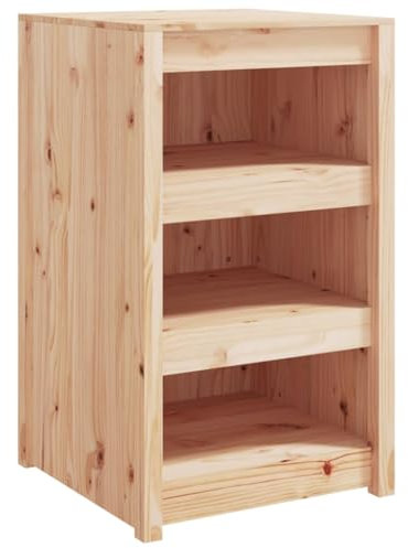 vidaXL Outdoor Kitchen Cabinet in Solid Wood Pine - Modular Storage Cabinet with Ample Space for Garden Essentials - Brown