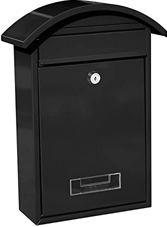 UiiLo Letter Box,Postbox,Wall Mounted Post Box, Galvanized Iron Outdoor Mailbox, Lockable Weatherproof Outside Postbox, Wall Mounted Letterbox