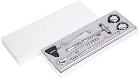 Martillo Para Reflejos Neurológicos, 5 Piezas Juego De Martillo Neurológico, Juego De Martillo Médico Portátil Multifuncional Acero Inoxidable Con Caja Organización Para Examen Del Sistema Nervioso