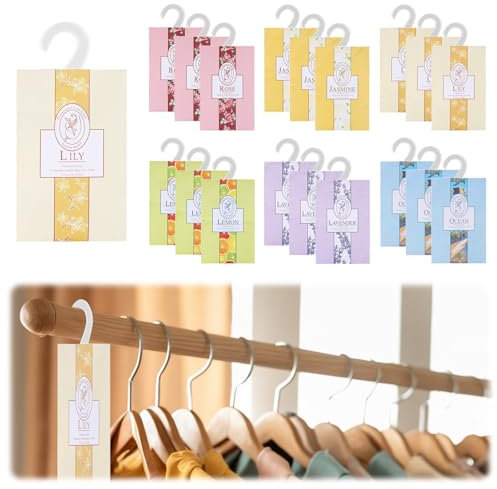 Wardrobe Fresheners, 18pcs Scented Sachets for Wardrobes And Drawers, Wardrobe Scent, Drawer Fresheners, Lavender, Jasmine, Lily, Rose, Ocean, Lemon For Closet, Shoe Rack