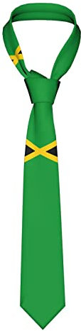 Hochzeitskrawatte Jamaika-Flaggen-Emblem, Männer Krawatten Mikrofaser Herren Krawatte Formelle Krawattenschal Für Hochzeit Festliche Büro