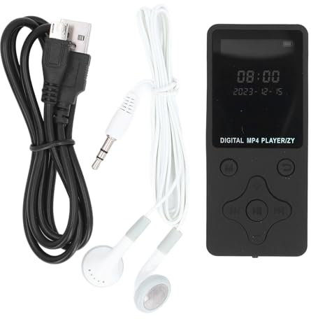 64GB MP3 MP4 Player, HiFi Lossless Sound Bluetooth Music Player with Earphones, 1.8 Inch LCD Screen MP3 Music Player, Recording, FM Radio, Video, E Book, Pedometer (Black)